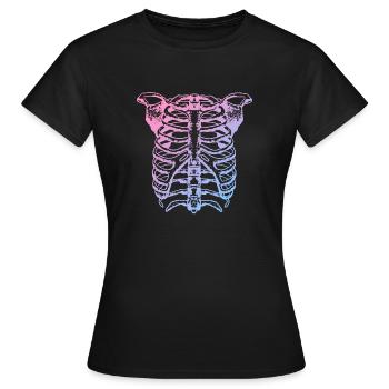 Squelette - T-shirt Femme - noir - Devant - AI Model Female 172 dark (172cm)