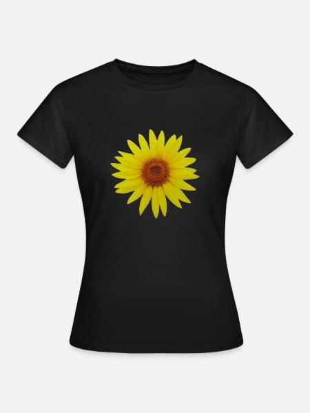 Sonnenblume - Frauen T-Shirt - Schwarz