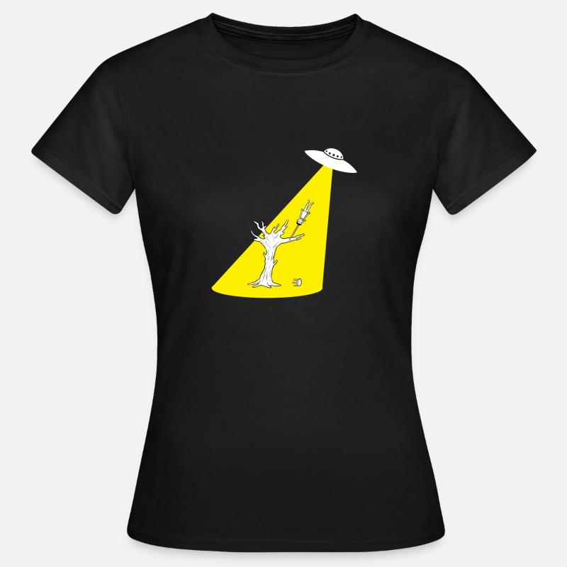 Abduced ufo - Women's T-Shirt - black