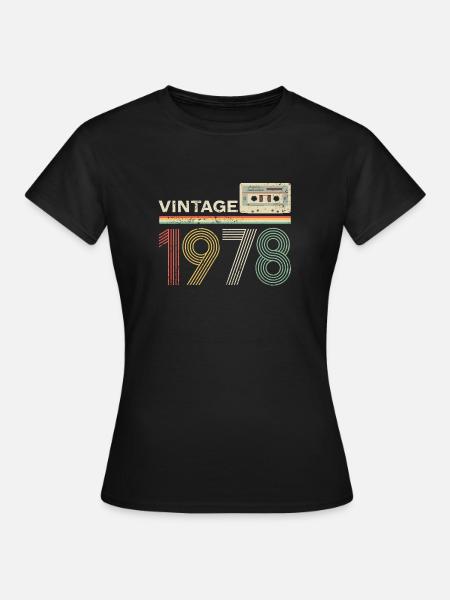 Vintage Kassette 1978 - Frauen T-Shirt - Schwarz