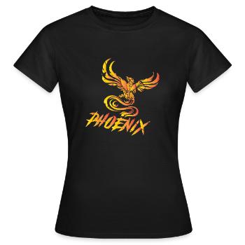 phoenix - Women's T-Shirt - black - Front - AI Model Female 172 dark (172cm)