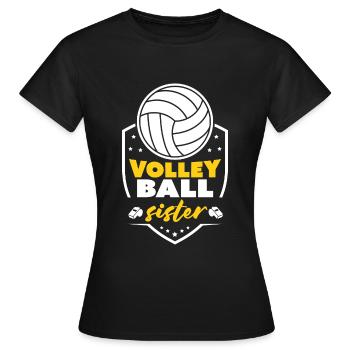 Sœur Volleyball - T-shirt Femme - noir - Devant - AI Model Female 172 dark (172cm)
