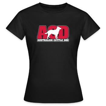 ACD Australian Cattle Dog - T-shirt Femme - noir - Devant - AI Model Female 172 dark (172cm)