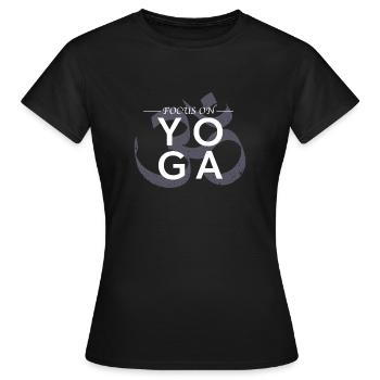 Focus On Yoga - Women's T-Shirt - black - Front - AI Model Female 172 dark (172cm)