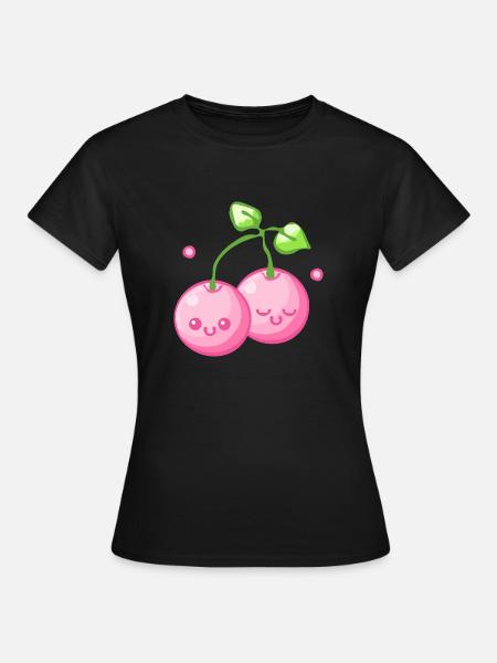Kirsche - Frauen T-Shirt - Schwarz