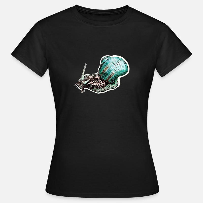 Snail with snail shell - Women's T-Shirt - black