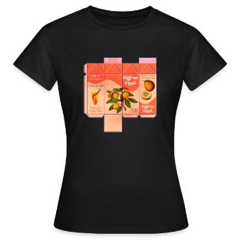 Fruity Vintage Juice Carton - Women's T-Shirt - black - Front - AI Model Female 172 dark (172cm)