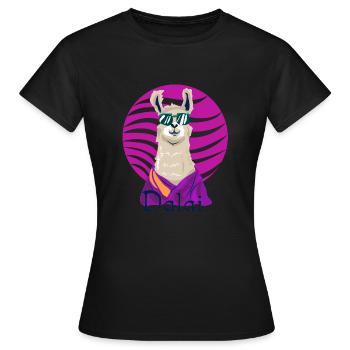 Llama-Dalai - Women's T-Shirt - black - Front - AI Model Female 172 dark (172cm)