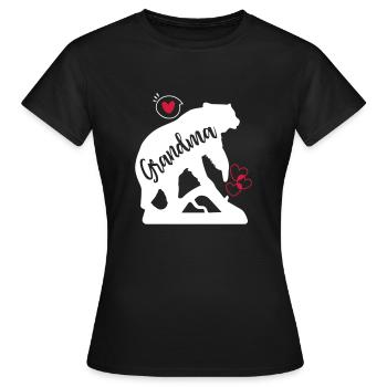 Grandma Bear - Frauen T-Shirt - Schwarz - Vorne - AI Model Female 172 dark (172cm)