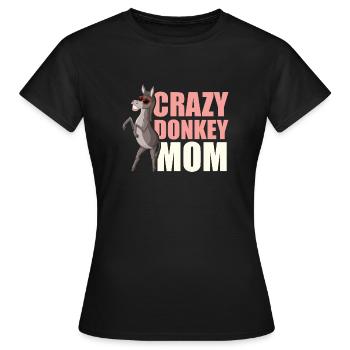 Maman âne - T-shirt Femme - noir - Devant - AI Model Female 172 dark (172cm)