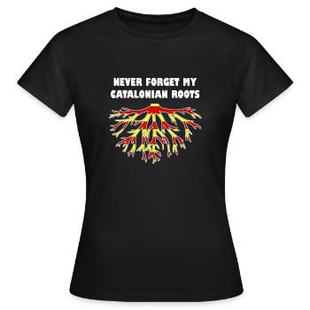 Cataluña Catalan Catalan Racines Catalogne Espagne - T-shirt Femme - noir - Devant - AI Model Female 172 dark (172cm)