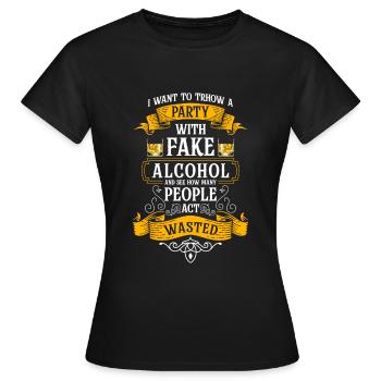 Party Abfeiern - Frauen T-Shirt - Schwarz - Vorne - AI Model Female 172 dark (172cm)