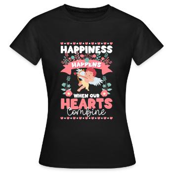 Dear friend affection - Women's T-Shirt - black - Front - AI Model Female 172 dark (172cm)
