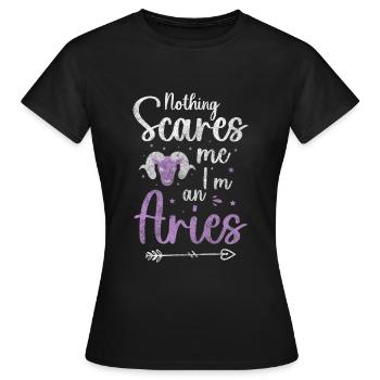 Horoscope Astrologie Minerva - T-shirt Femme - noir - Devant - AI Model Female 172 dark (172cm)