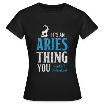 Horoscope Astrologie Superstition Fierté - T-shirt Femme - noir - Devant - AI Model Female 172 dark (172cm)