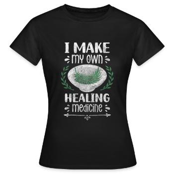 Heiltrank Pflanzen Krankheiten - Frauen T-Shirt - Schwarz - Vorne - AI Model Female 172 dark (172cm)