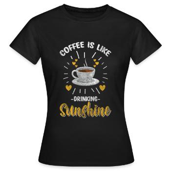 Kaffee Espresso Getränk - Frauen T-Shirt - Schwarz - Vorne - AI Model Female 172 dark (172cm)