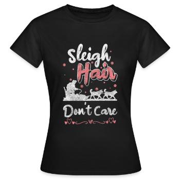 Luge sur neige Vacances en luge - T-shirt Femme - noir - Devant - AI Model Female 172 dark (172cm)