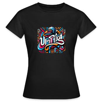 collection untaka wear - T-shirt Femme - noir - Devant - AI Model Female 172 dark (172cm)