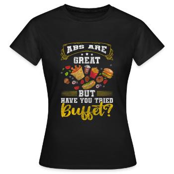 Essen Speisen - Frauen T-Shirt - Schwarz - Vorne - AI Model Female 172 dark (172cm)