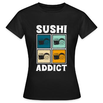 Japan Nigiri Chopsticks - Women's T-Shirt - black - Front - AI Model Female 172 dark (172cm)