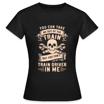 Locomotive de voie de conducteur de train - T-shirt Femme - noir - Devant - AI Model Female 172 dark (172cm)