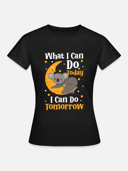 Koala Bären Baum - Frauen T-Shirt - Schwarz