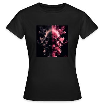 Cranes de fumée - T-shirt Femme - noir - Devant - AI Model Female 172 dark (172cm)