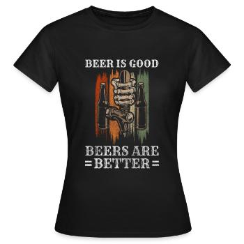 Clubbing Feiern Lustig Abfeiern - Frauen T-Shirt - Schwarz - Vorne - AI Model Female 172 dark (172cm)