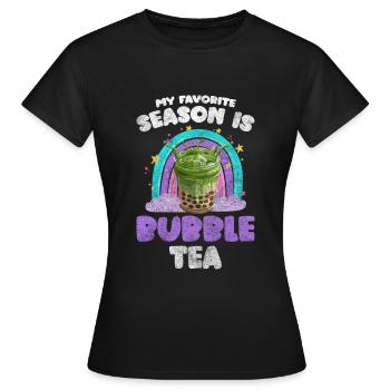 Bubble Tea Süß Sirup To-Go Getränk - Frauen T-Shirt - Schwarz - Vorne - AI Model Female 172 dark (172cm)