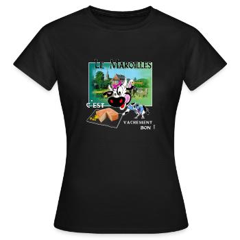 die maroilles - Frauen T-Shirt - Schwarz - Vorne - AI Model Female 172 dark (172cm)