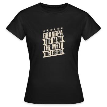 Grand-père grand-père - T-shirt Femme - noir - Devant - AI Model Female 172 dark (172cm)