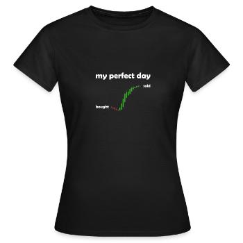 Heikin Ashi Chart Daytrader - Trading Design - Frauen T-Shirt - Schwarz - Vorne - AI Model Female 172 dark (172cm)