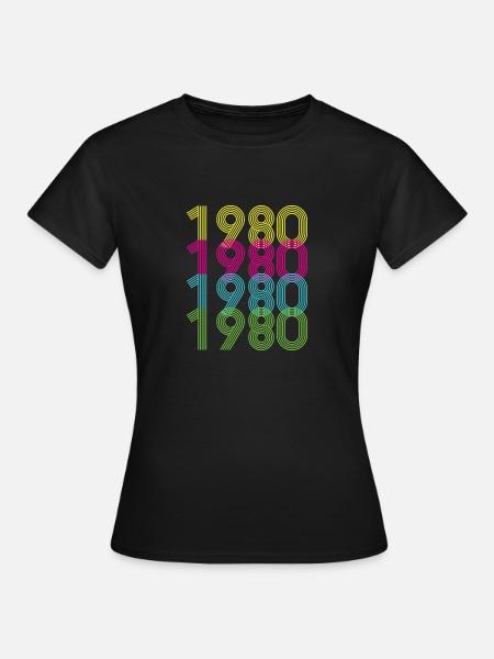 1980s 80s - Women's T-Shirt - black