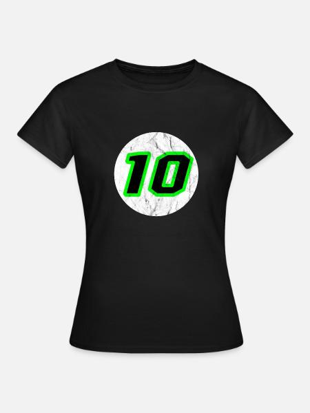 10 - Frauen T-Shirt - Schwarz