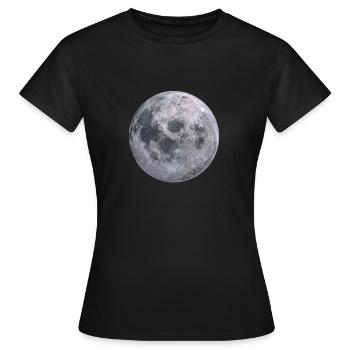 Mond - Frauen T-Shirt - Schwarz - Vorne - AI Model Female 172 dark (172cm)