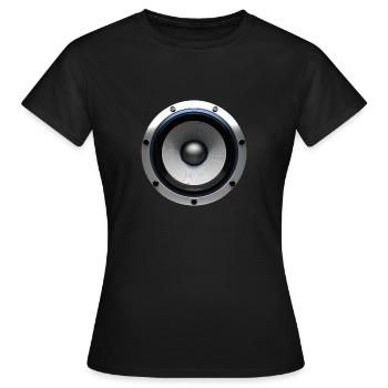 Speakers - Women's T-Shirt - black - Front - AI Model Female 172 dark (172cm)