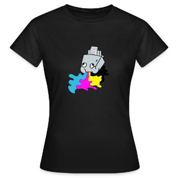 Imprimante douce - T-shirt Femme - noir - Devant - AI Model Female 172 dark (172cm)