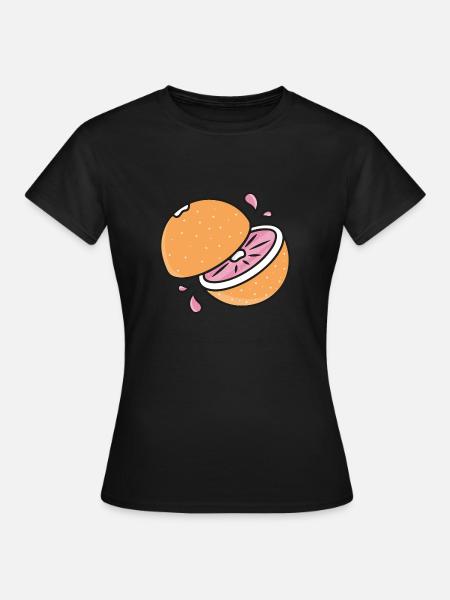 Orange - Frauen T-Shirt - Schwarz
