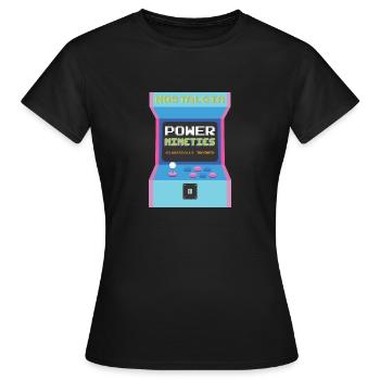 90s neunziger 1990er Kid Spielzeug Geschenk Idee - Frauen T-Shirt - Schwarz - Vorne - AI Model Female 172 dark (172cm)