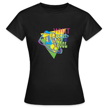 90s neunziger 1990er Kid Spielzeug Geschenk Idee - Frauen T-Shirt - Schwarz - Vorne - AI Model Female 172 dark (172cm)