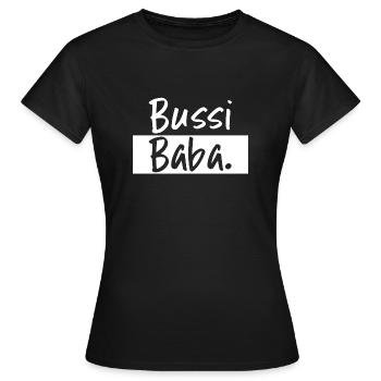 Bussi Baba Tschuess Geschenk Idee Wien Oesterreich - Frauen T-Shirt - Schwarz - Vorne - AI Model Female 172 dark (172cm)