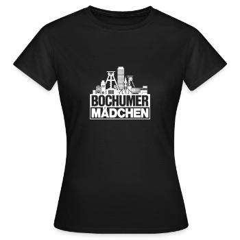 Bochumer Mädchen Weiss Bochum Geschenk - Frauen T-Shirt - Schwarz - Vorne - AI Model Female 172 dark (172cm)