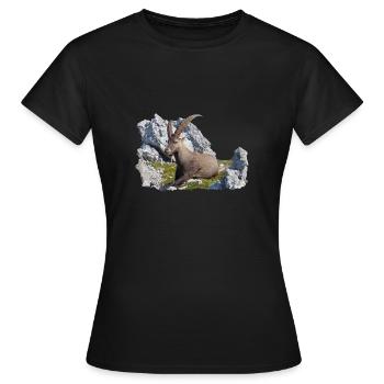 Capricorne - T-shirt Femme - noir - Devant - AI Model Female 172 dark (172cm)