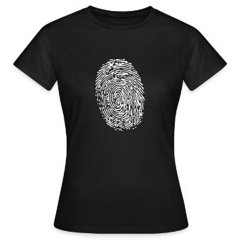 Fingerabdruck - Frauen T-Shirt - Schwarz - Vorne - AI Model Female 172 dark (172cm)