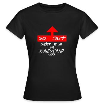 retirement - Women's T-Shirt - black - Front - AI Model Female 172 dark (172cm)