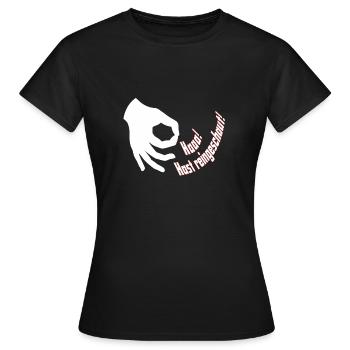 Looked in - Women's T-Shirt - black - Front - AI Model Female 172 dark (172cm)