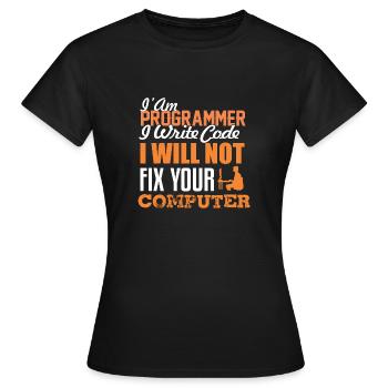 Entwickler Programmierer - Frauen T-Shirt - Schwarz - Vorne - AI Model Female 172 dark (172cm)