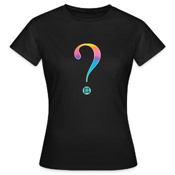 Grossesse - point d'interrogation - jumeaux QR code - T-shirt Femme - noir - Devant - AI Model Female 172 dark (172cm)