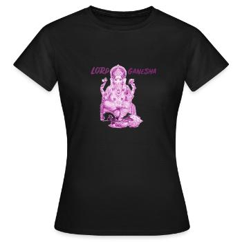 Lord Ganesha Violet - Frauen T-Shirt - Schwarz - Vorne - AI Model Female 172 dark (172cm)